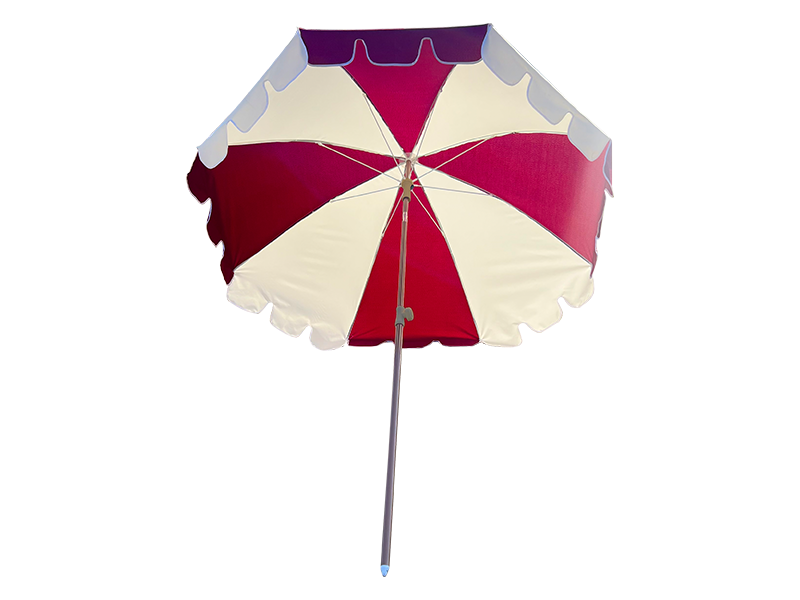 2M fiberramme, lett aluminiumskaft, vanlig solparaply.