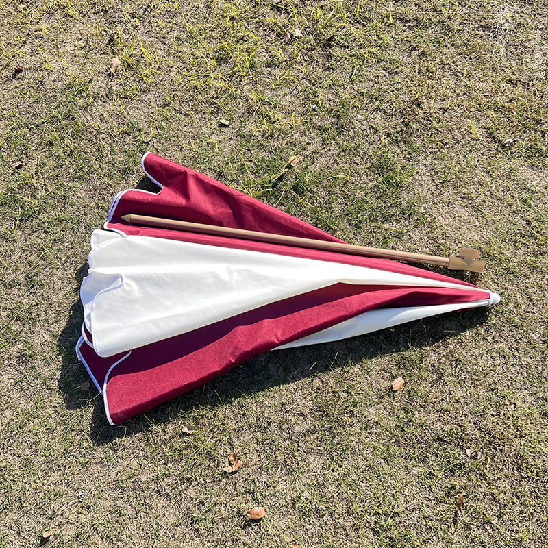 2M fiberramme, lett aluminiumskaft, vanlig solparaply.