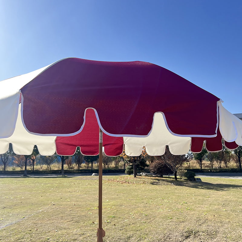 2M fiberramme, lett aluminiumskaft, vanlig solparaply.