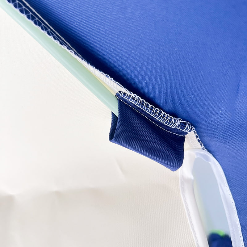 2,5 M blå og hvit Patchwork Pagoda Paraply