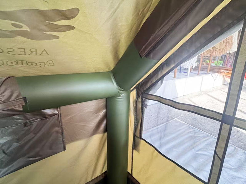 Liten størrelse Militærgrønt oppblåsbart campingtelt