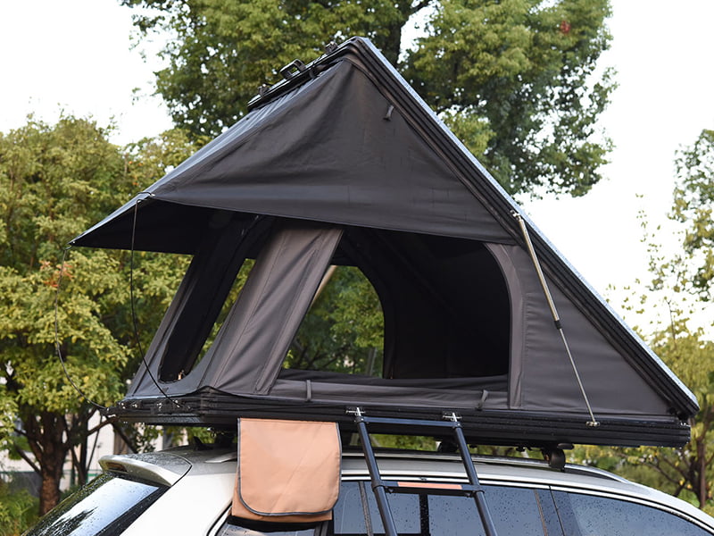 Campingtelt på taket med stige Campingtelt på taket med stige