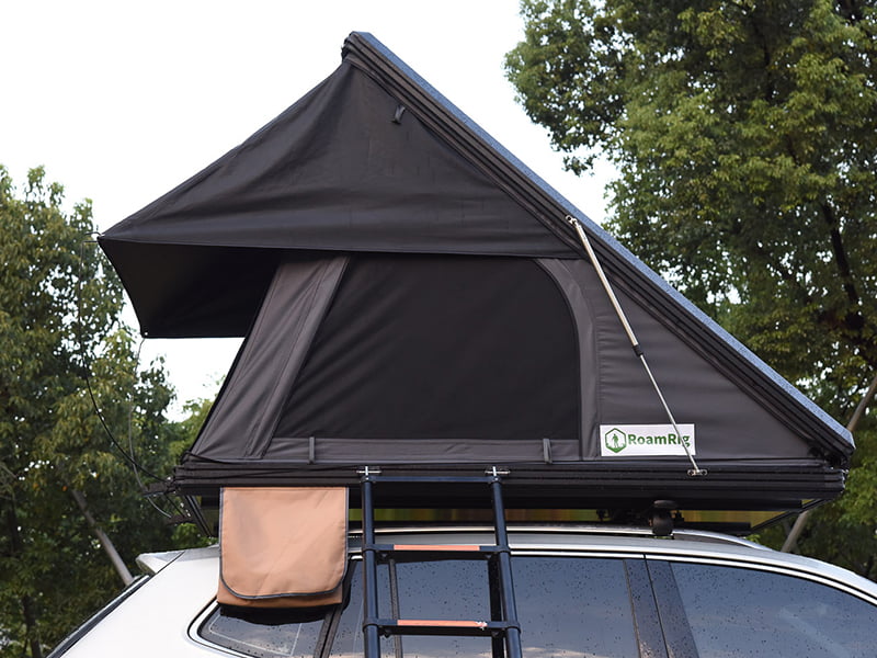 Campingtelt på taket med stige Campingtelt på taket med stige