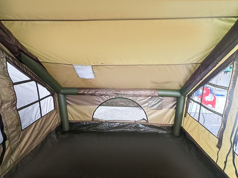 Liten størrelse Militærgrønt oppblåsbart campingtelt
