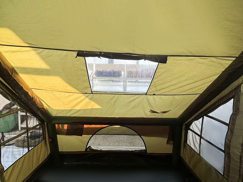 Liten størrelse Militærgrønt oppblåsbart campingtelt