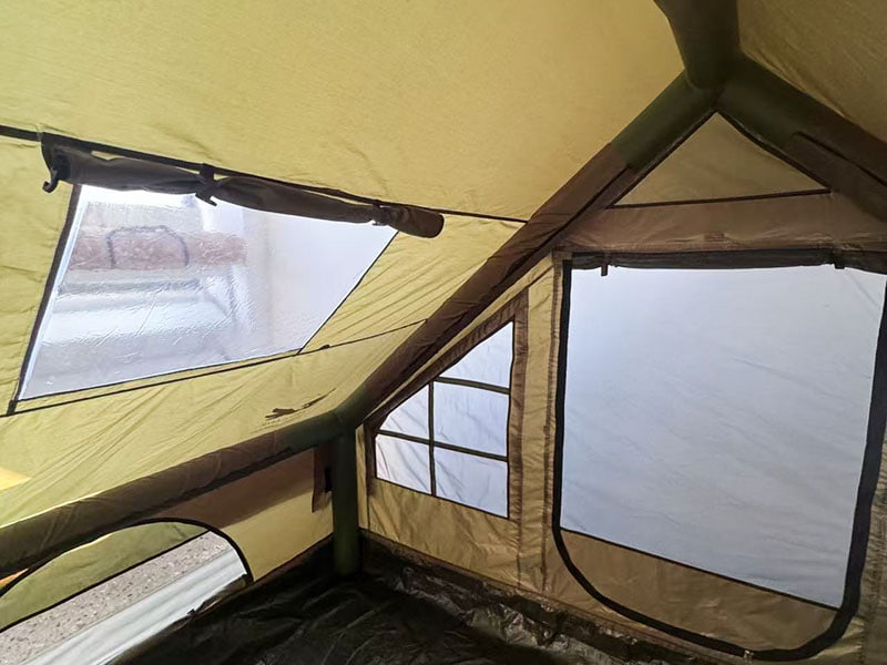 Liten størrelse Militærgrønt oppblåsbart campingtelt